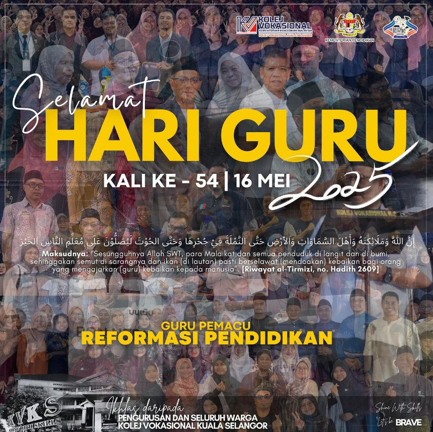 Pada tahun 2025, satu Majlis Sambutan Hari Guru telah diadakan dengan suasana yang penuh meriah dan bermakna. Tujuan utama sambutan ini ialah untuk menghargai jasa serta pengorbanan para pendidik yang sentiasa berusaha membimbing pelajar ke arah kejayaan. Majlis berlangsung di dewan utama dan dihadiri oleh pengetua, guru serta pelajar dari pelbagai jurusan. Pelbagai aktiviti menarik dijalankan seperti persembahan pelajar, tayangan video kenangan, dan penyampaian hadiah penghargaan. Suasana majlis dipenuhi dengan gelak tawa dan rasa syukur mengenang jasa guru yang tidak ternilai. Tema sambutan tahun ini ialah “Guru Pembimbing Generasi Madani”, yang menekankan peranan guru dalam membentuk insan berilmu dan berakhlak tinggi.